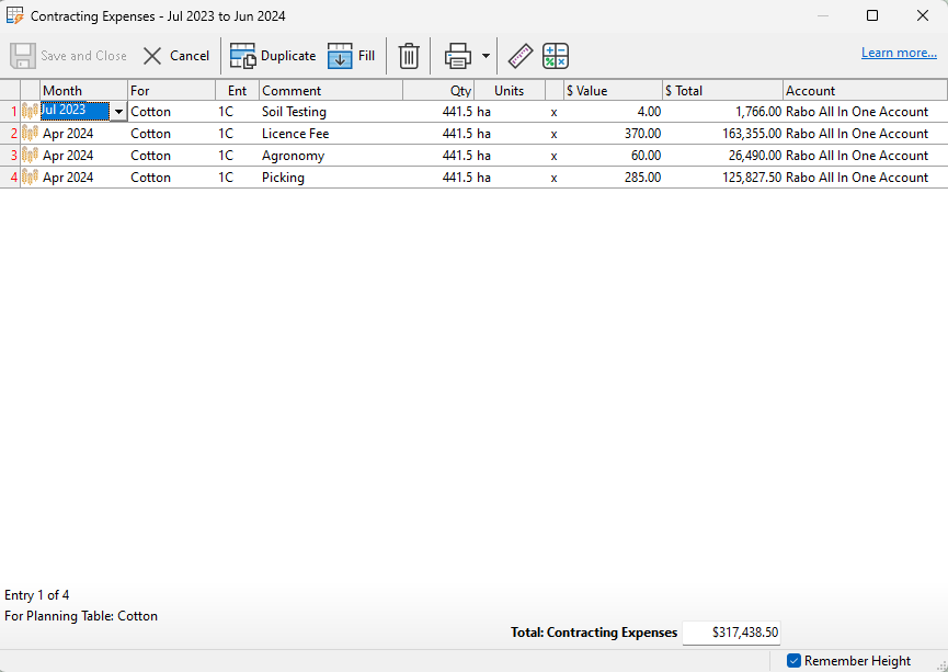 Phoenix Budgets Worktables